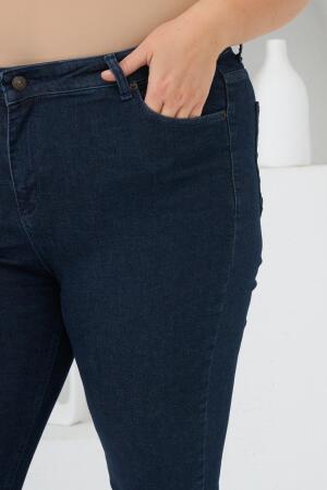 Büyük Beden Kot Pantolon Koyu Lacivert - 3