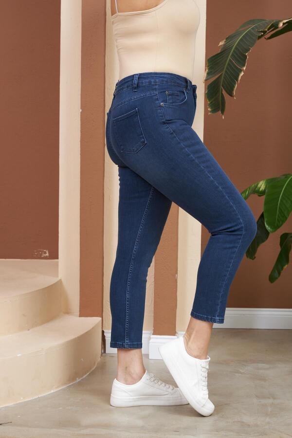 Büyük Beden Lacivert Pantolon - 2