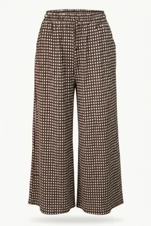 Büyük Beden Lastikli Bağcıklı Geniş Paça Pantolon - 8
