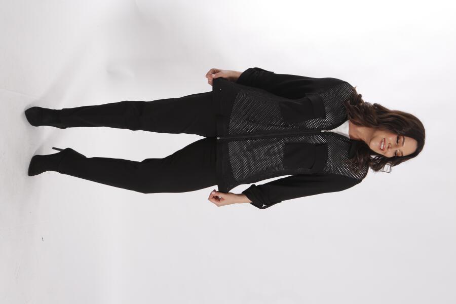 Angelino Büyük Beden Ön Fileli Siyah İkili Takım - 6