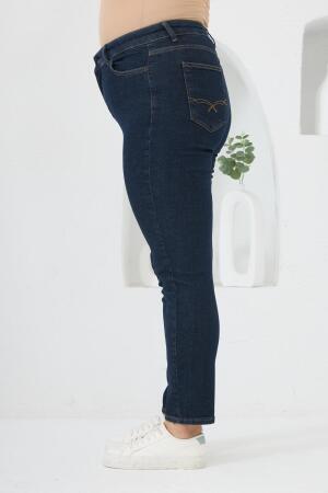 Büyük Beden Pantolon Koyu Lacivert - 4