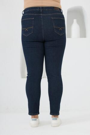 Büyük Beden Pantolon Koyu Lacivert - 5