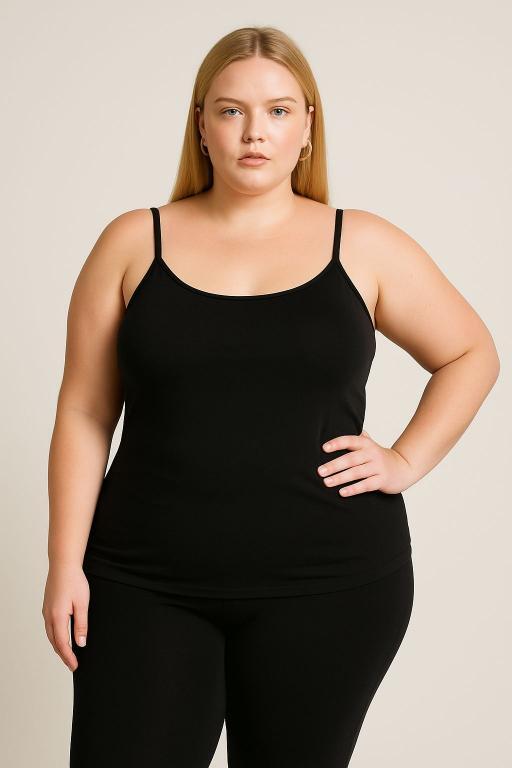 Büyük Beden Penye Askılı Atlet Body - 1