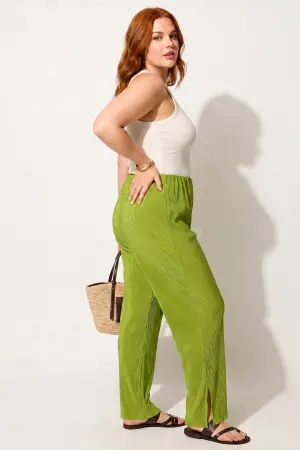 Büyük Beden Pliseli Lastikli Bel Geniş Paça Pantolon - Shape of You (1)
