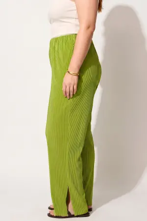 Büyük Beden Pliseli Lastikli Bel Geniş Paça Pantolon - 4