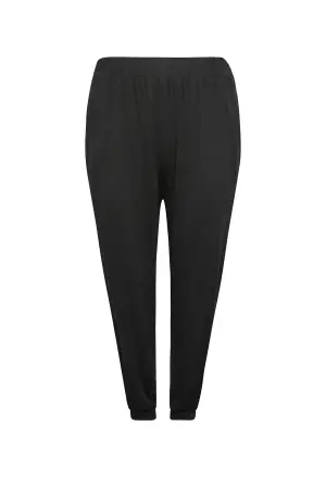 Büyük Beden Şalvar Kesim Paçası Lastikli Jogger - 7