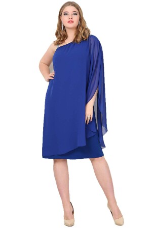 Plus Size Chiffon One Side Strappy Dress KL6060K - 2
