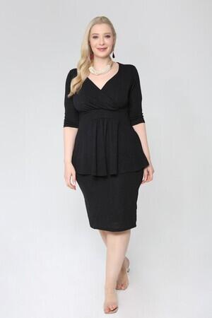 Büyük Beden Simli Abiye Etek Bluz 2li Takım 91-0684 - Angelino Butik