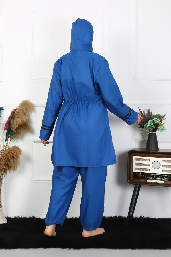 Büyük Beden Tesettür Mayo 7XL-8XL-9XL-10XL İndigo 55010 - 6