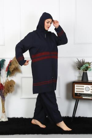 Angelino Büyük Beden Tesettür Mayo 7XL-8XL-9XL-10XL Lacivert 55010 - 5