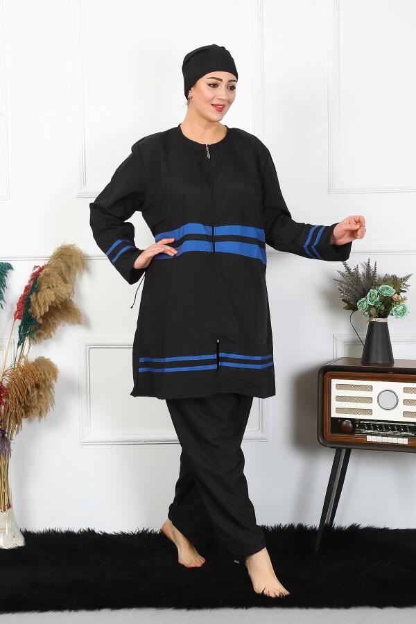 Angelino Büyük Beden Tesettür Mayo 7XL-8XL-9XL-10XL Siyah 55011 - 2