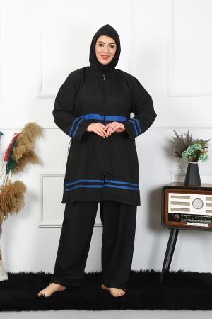 Angelino Büyük Beden Tesettür Mayo 7XL-8XL-9XL-10XL Siyah 55011 - 3