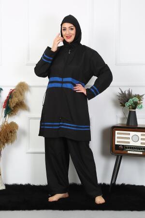 Angelino Büyük Beden Tesettür Mayo 7XL-8XL-9XL-10XL Siyah 55011 - 4