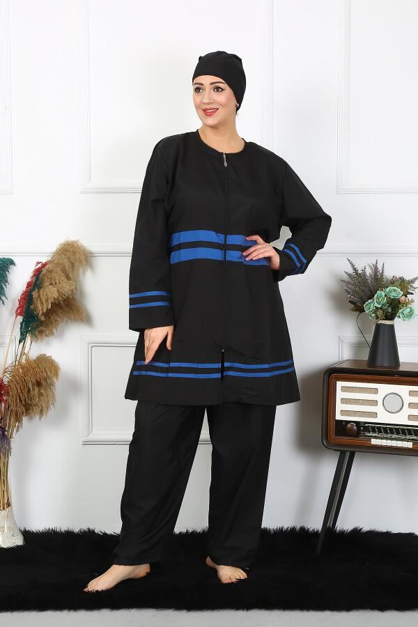 Angelino Büyük Beden Tesettür Mayo 7XL-8XL-9XL-10XL Siyah 55011 - 5