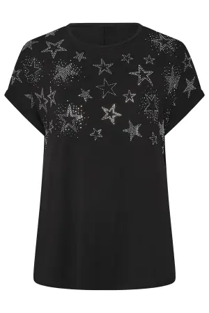 Büyük Beden Yıldız İşlemeli T-Shirt - 5