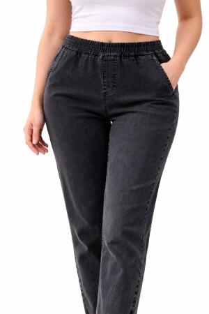 Büyük Beden Yüksek Bel Esnek Denim Kot Pantolon – Toparlayıcı Likralı 54-56 - 12