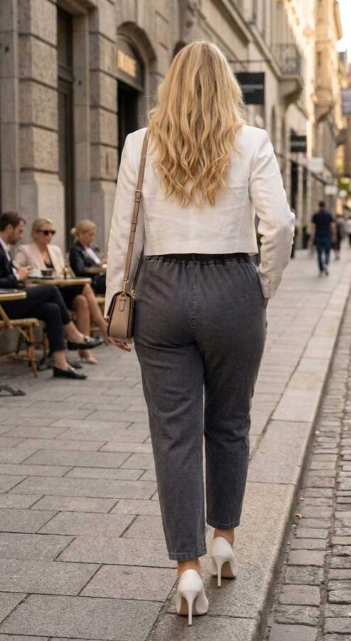 Büyük Beden Yüksek Bel Esnek Denim Kot Pantolon – Toparlayıcı Likralı 54-56 - 10