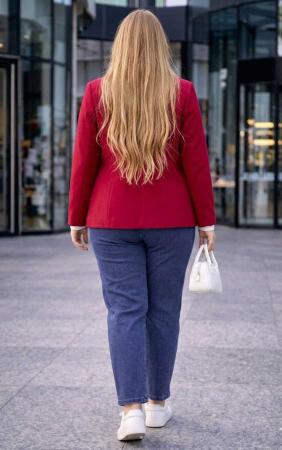 Büyük Beden Yüksek Bel Esnek Denim Kot Pantolon – Toparlayıcı Likralı 54-56 - 11