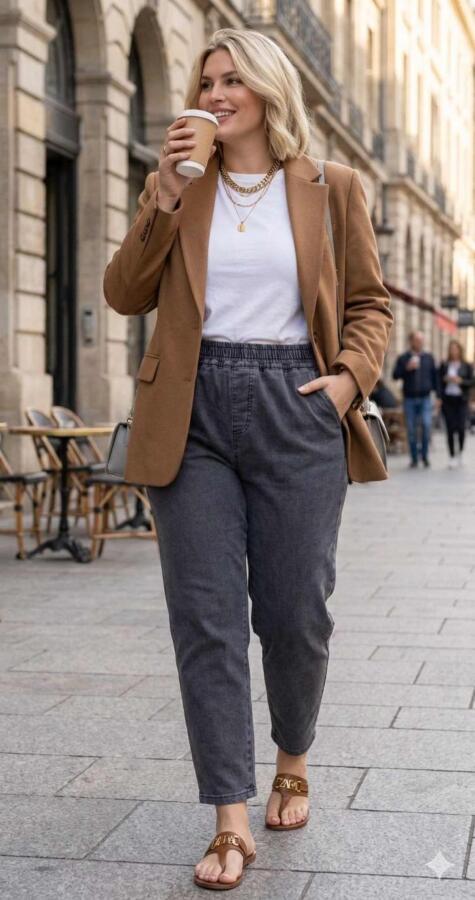 Büyük Beden Yüksek Bel Esnek Denim Pantolon – Toparlayıcı Likralı 54-56 Beden Premium Model - 3