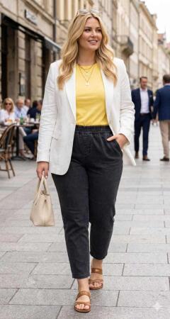 Büyük Beden Yüksek Bel Esnek Denim Pantolon – Toparlayıcı Likralı 54-56 Beden Premium Model - 4