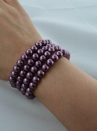 Cam İnci Hem Bileklik Hem Kolye - Pembe - - Stoneage