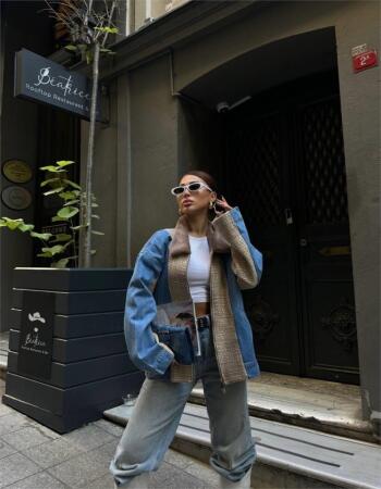 CHANEL GARNİLİ KOT MONT - Bej - ANGELINO BuyukBedeniz