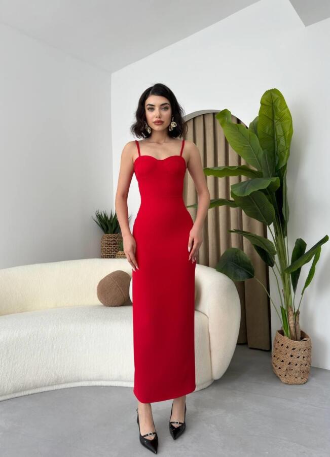 Chatelet Askılı Kalem Elbise - 4