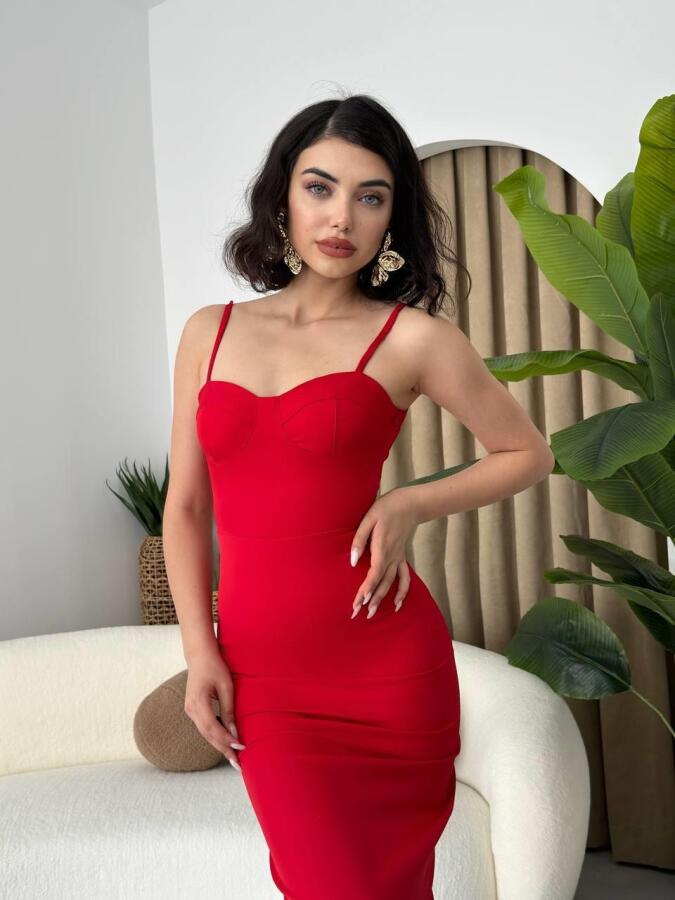 Chatelet Askılı Kalem Elbise - 5