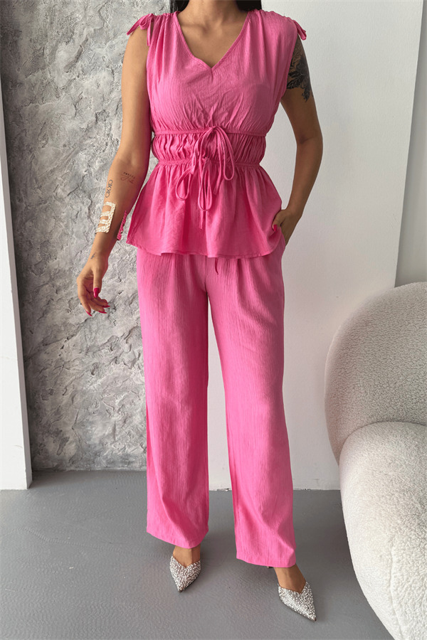 Çilek Kumaş Takım - PEMBE - 3