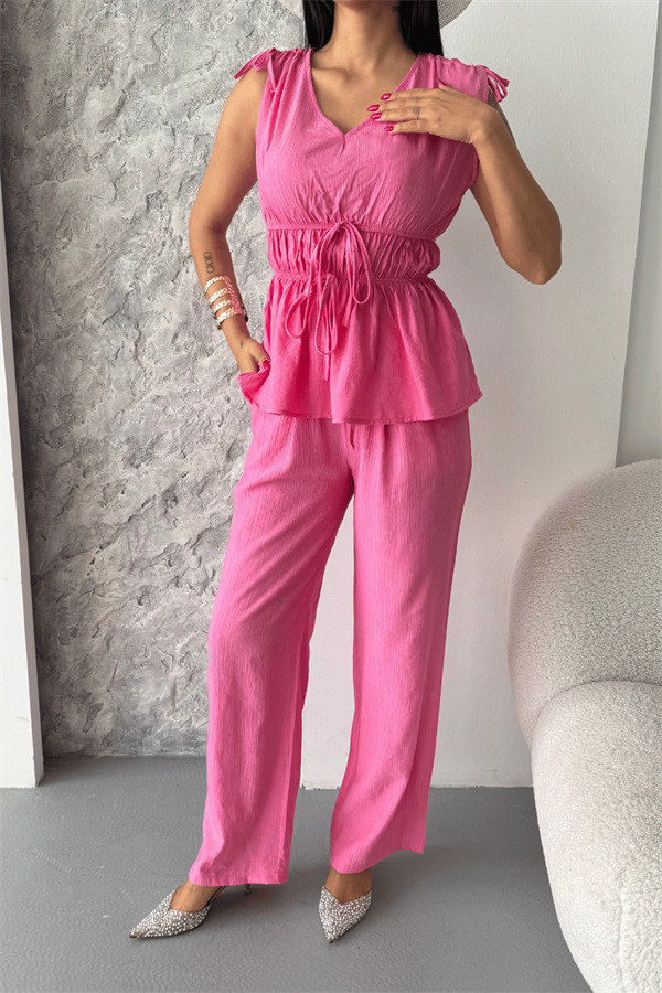 Çilek Kumaş Takım - PEMBE - 4