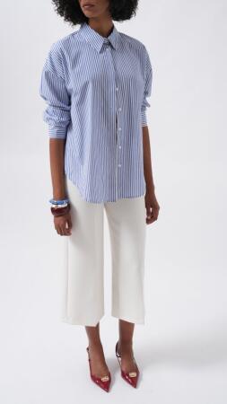 Çizgili Basic Gömlek - 3