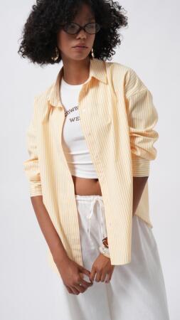 Çizgili Basic Gömlek - 3