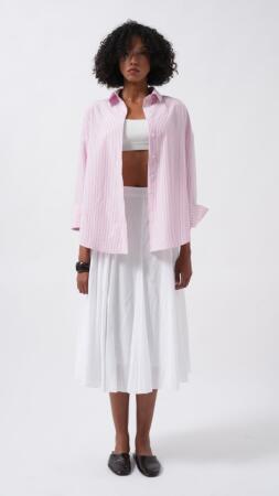 Çizgili Basic Gömlek - ANGELINO BuyukBedeniz (1)