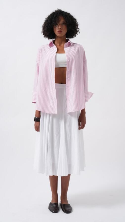 Çizgili Basic Gömlek - 2