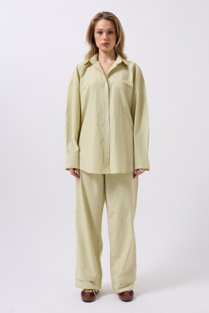 Çizgili Cep Detay Gömlek - ANGELINO BuyukBedeniz (1)