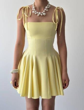 Clara Askılı Mini Elbise - 2