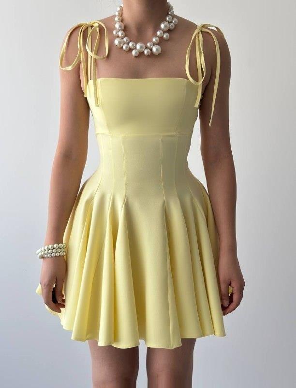 Clara Askılı Mini Elbise - 2