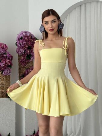 Clara Askılı Mini Elbise - 6