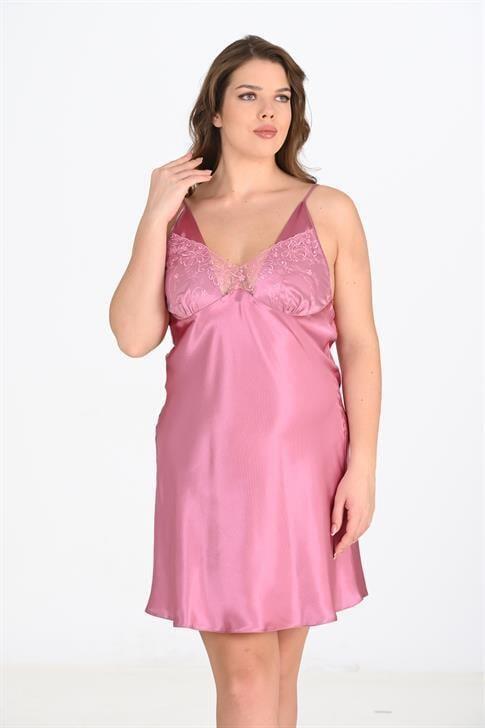 Angelino Büyük Beden 2li Gülkurusu Sabahlık Takımı Bigsize 6204 - 2