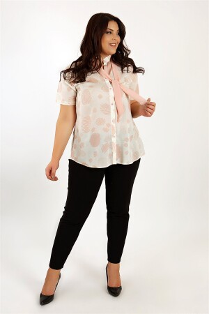Powder Shirt with Collar Scarf - 5