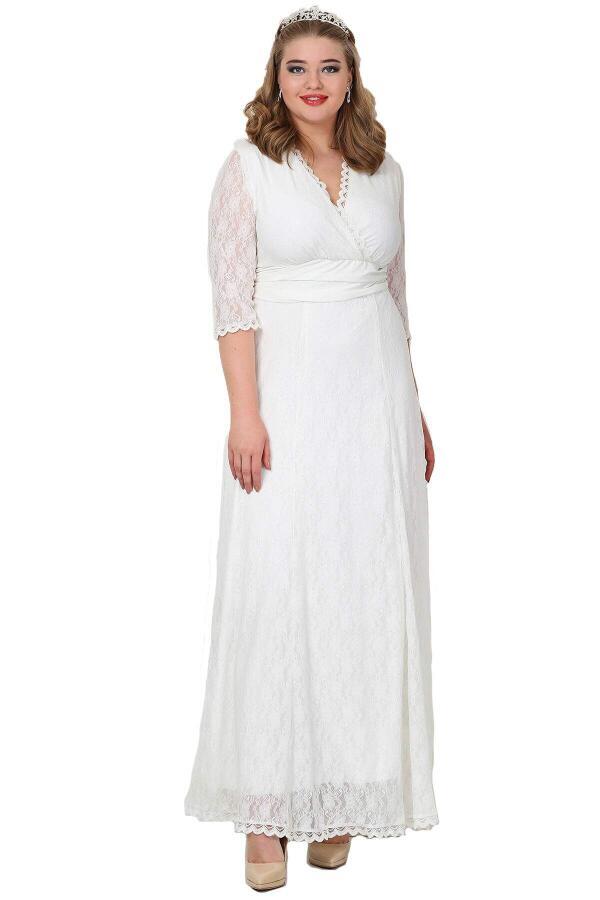 Complete Guipure Plus Size Long Dress KL26001 - 5