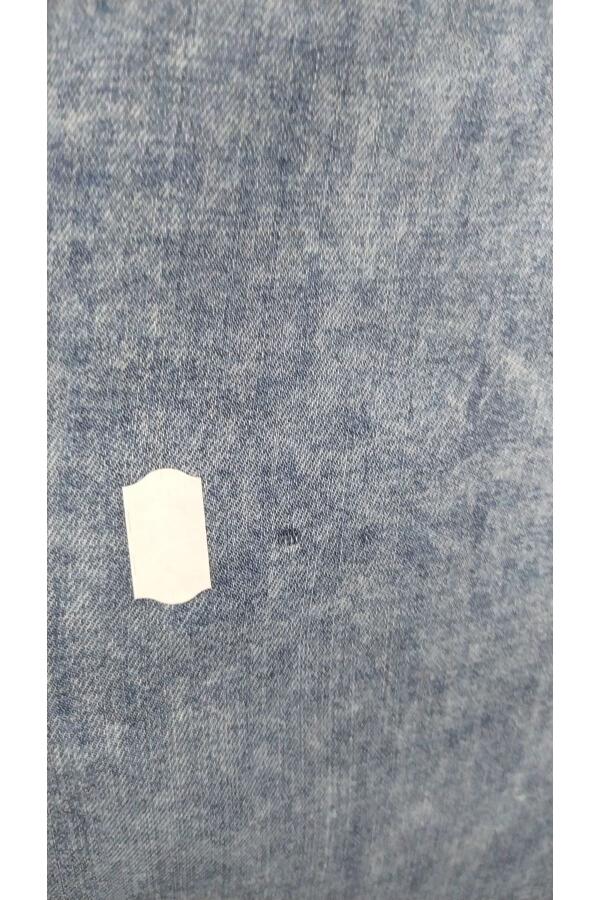 D-58123 Büyük Beden Önü Taş Detaylı Kot Düğmeli Tunik - Lacivert - 2