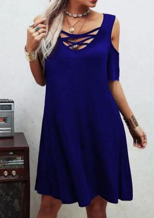 Dekolteli Bağcık Detay Viskon Kumaş Elbise - ANGELINO BuyukBedeniz (1)