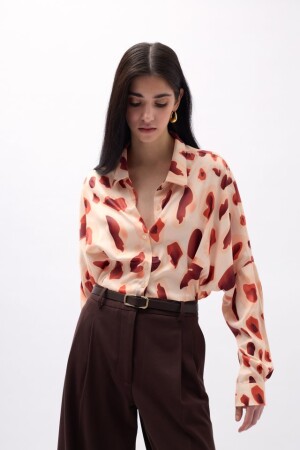 Desenli Crop Gömlek - 4