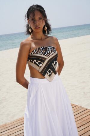 Dikiş Detay Maxi Etek - 4