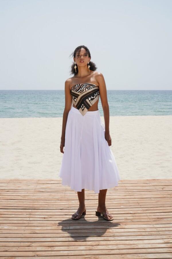 Dikiş Detay Maxi Etek - 1