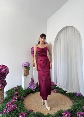 Dora Çiçek Detaylı Elbise - 5
