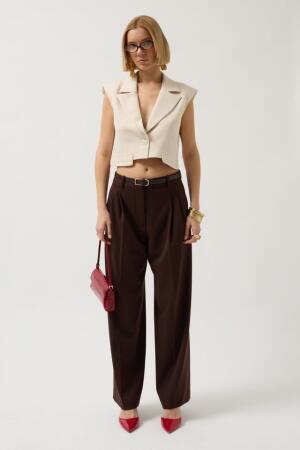 Düğme Detay Cepli Yelek - ANGELINO BuyukBedeniz (1)