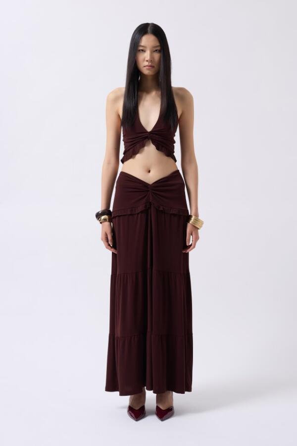 Düğüm Detay Fırfırlı Crop - 2