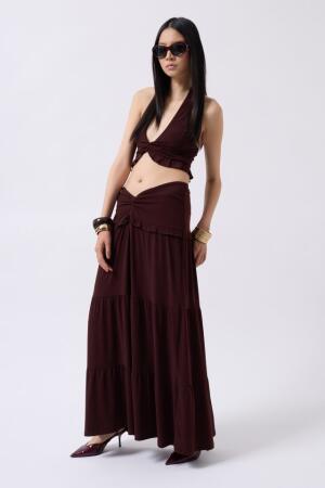 Düğüm Detay Fırfırlı Crop - 3